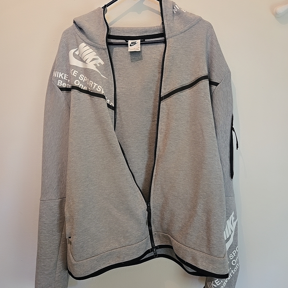 Nike Gray Zip-Up Hoodie - Picture 2 of 7